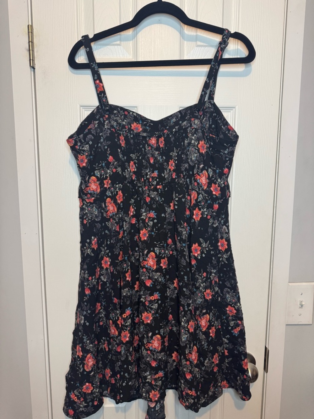 Torrid Black Floral Mini Dress
